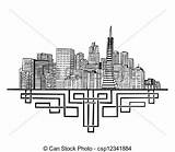 Francisco San Skyline Drawing Vector Ca Eps Illustration Cityscape Paintingvalley Line Clip Drawings Graphic Icon Logo sketch template