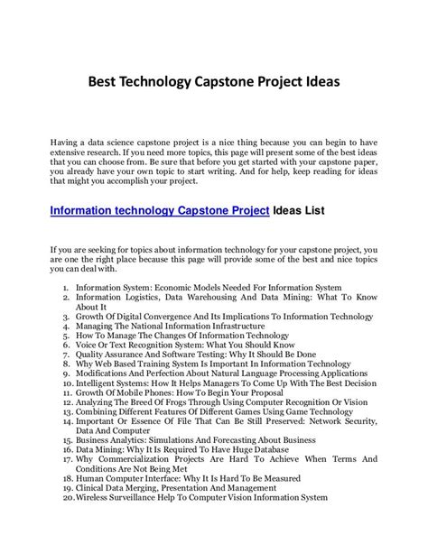 science capstone project ideas ndsu computer science capstone