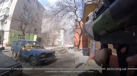 video azov fighters continue  fight  russian military  streets  mariupol