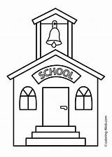 School Coloring Pages Printable Kids Boys Building sketch template