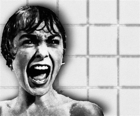 psycho by alfred hitchcock with janet leigh shower scene h black and