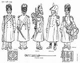 Coloring Pages Napoleonic Uniforms War Military Sketches Empire Grades Wars 19th Century First sketch template