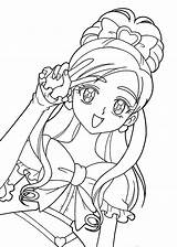 Coloring Pages Cartoon Girl Characters Popular Anime sketch template