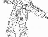 Halo Spartan Coloring Pages Getcolorings Printable sketch template