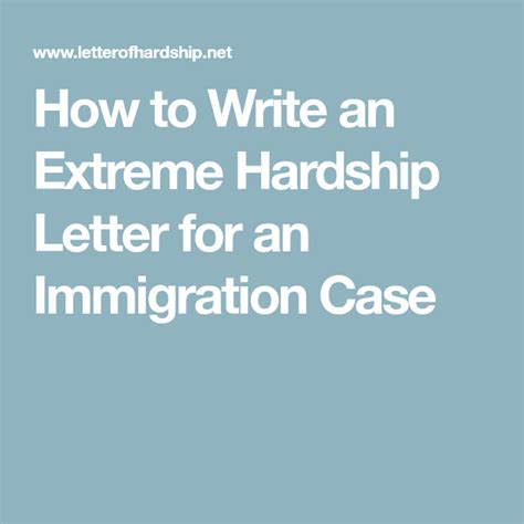 write  extreme hardship letter   immigration case