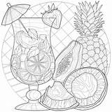 Antistress Papaya Coconut sketch template