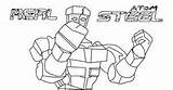 Steel Real Atom Coloring Pages Robots Template Kids sketch template