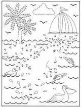 Zahlen Malen Verbinden Delfin Malbuch Lernen Kinderbilder Nachhilfe Erwachsene Mathe Rätsel sketch template