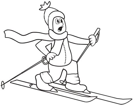 skier coloring page  printable coloring pages  colooricom
