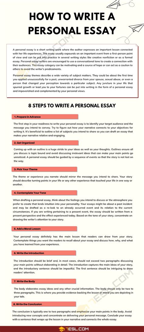 personal essay   write  personal essay  english