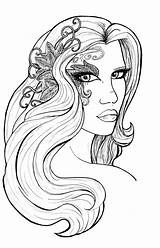 Coloring Mystical Mythical Volwassenen Kleurplaat Myth Legend Imagixs Stress Sorcery Elves Grown Ups Mandalas sketch template