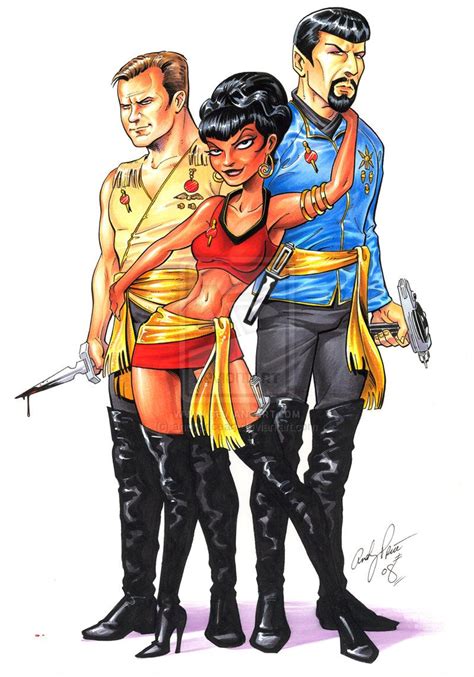 imperial kirk uhura and spock by andypriceart on