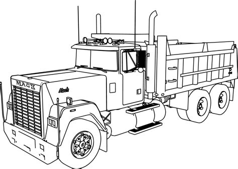 dump truck coloring pages mack dumper truck coloring page