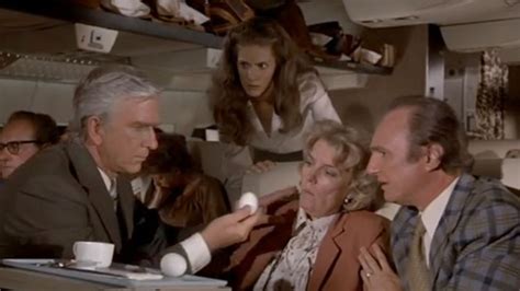 Leslie Nielsen Investigates Food Poisoning In Airplane Eater