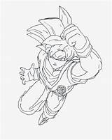 Goku Saiyan Ssj Dbz Kamehameha Coloringhome Nicepng Bardock sketch template