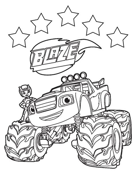 blaze   monster machine coloring pages coloring home