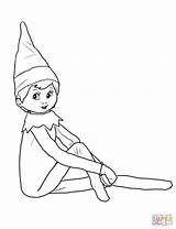 Elf Shelf Drawing Christmas Coloring Pages Paintingvalley Drawings sketch template