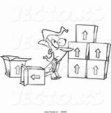 Coloring Move Moving Boxes Designlooter Sad Sitting Outline Vector Cartoon Woman 54kb 1024 sketch template