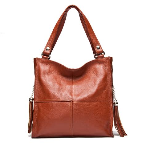 genuine leather shoulder bag  women