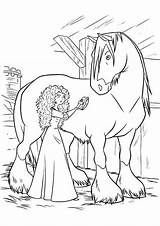 Merida Coloring Pages Brave Angus Bathing Printable Horse Rebelle Coloriage Disney Mystical Misfits Dessin Imprimer Kids Princesse Choose Board Colorier sketch template