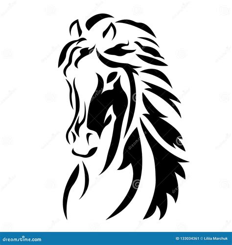 cavallo stilizzato illustrazioni vettoriali  clipart stock