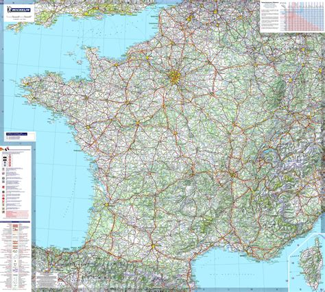 koop landkaart frankrijk  met plaatsnamenindex voordelig  bij commee