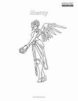 Overwatch Coloring Mercy Pages Va Template sketch template