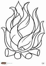 Bonfire Coloring Pages Lag Baomer Fire Sheets Omer Colouring Color Kids Crafts Google חיפוש Template Log Clipart Bonfires Clip Print sketch template