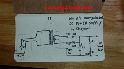 simple   dc power supply eleccircuitcom