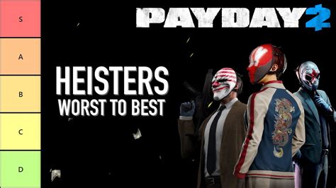payday  ranking  heister   tier list heisters worst   youtube