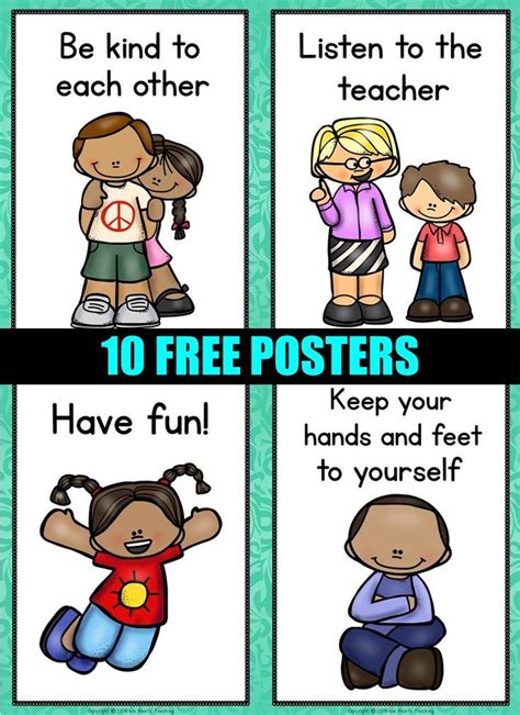 classroom rules preschool printables