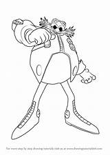 Eggman Sonic Dr Knuckles Drawingtutorials101 sketch template