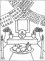 Altar Dead Coloring Muertos Pages Para Colorear Dia Dibujos Los Color sketch template
