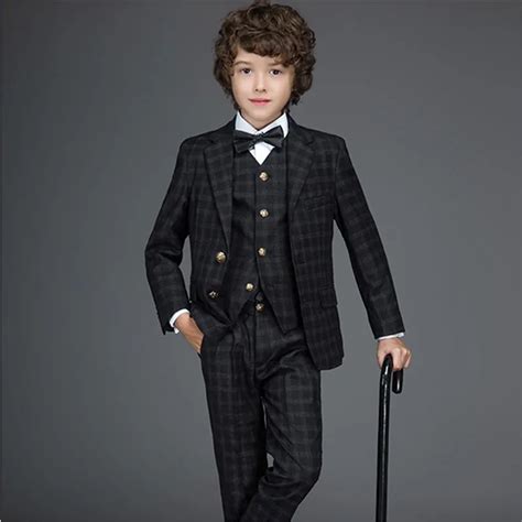 custom   style boys formal wear formal boy kids dress suit set
