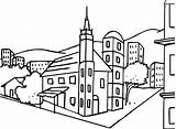 Coloring City Pages Printable Church Kids Coloring4free 2021 1516 Color Bestcoloringpagesforkids People Drawing Worksheets sketch template