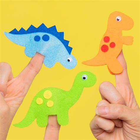 dinosaur finger puppets  craft ideas baker ross dinosaur