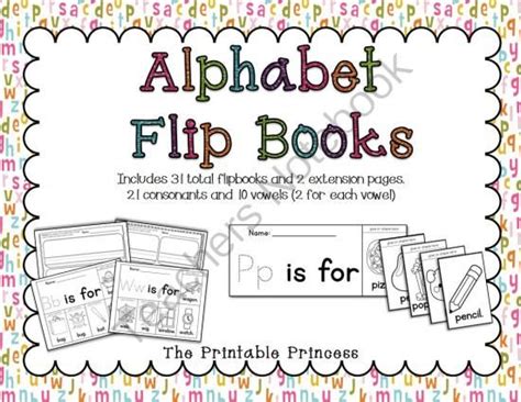 alphabet flip book printable  templates printable