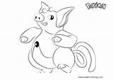 Pokemon Grumpig Coloring Pages Printable Kids sketch template