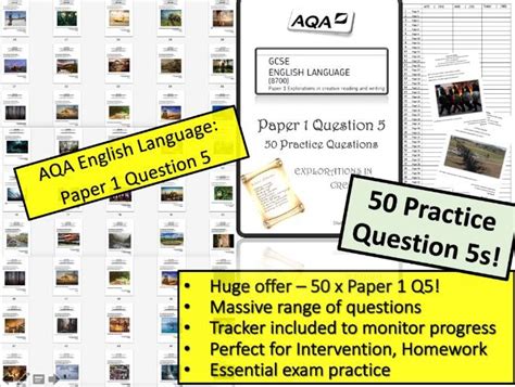 practice questions aqa language paper  question  teaching resources