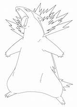 Typhlosion Coloring Pages Template Sketch sketch template