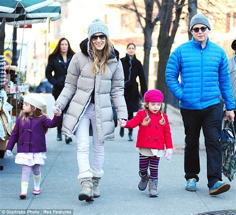 sarah jessica parker and matthew broderick put on rare pda as they step out with their girls