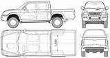 Mitsubishi L200 Skizze Rechten Maustaste Autoautomobiles sketch template