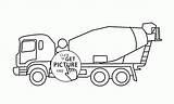 Truck Coloring Cement Pages Kids Printables Simple Wuppsy Trucks Transportation Choose Board sketch template