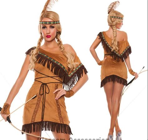 xxxxl women costume native american indian pocahontas wild west fancy