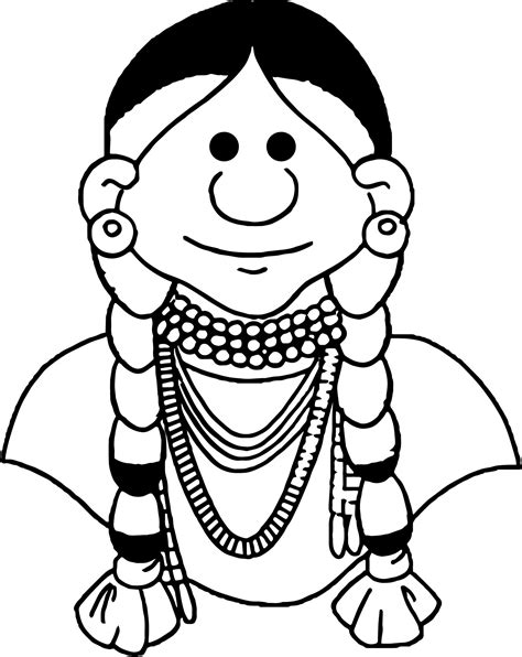 nice native american indian woman coloring page native american