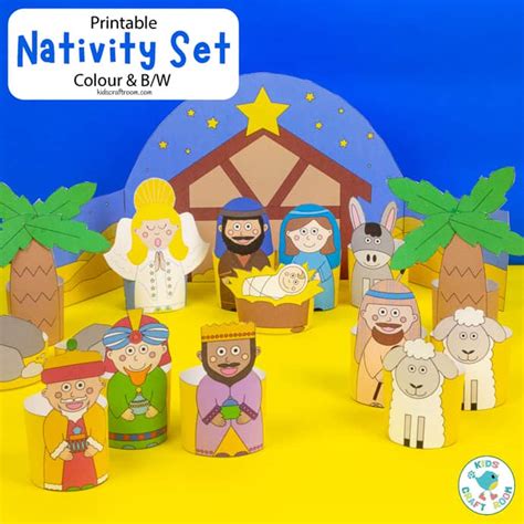 printable nativity set kids craft room