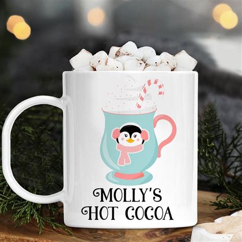 kids personalized hot cocoa mug   dishwasher safe etsy