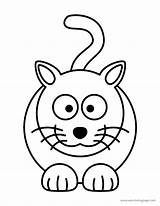 Cartoon Cat Coloring Pages Wecoloringpage Animal sketch template