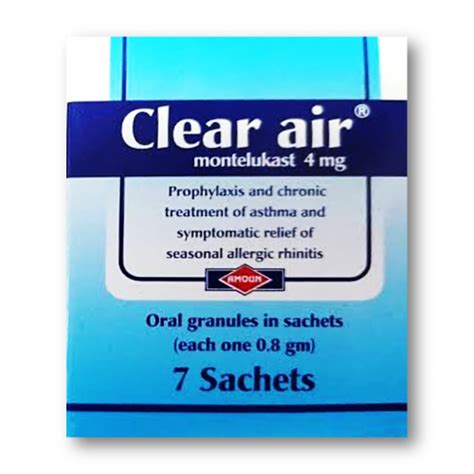 clear air  mg montelukast  sachets