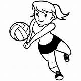 Coloring Playing Pages Voleyball Wecoloringpage Girl Boy Fun sketch template